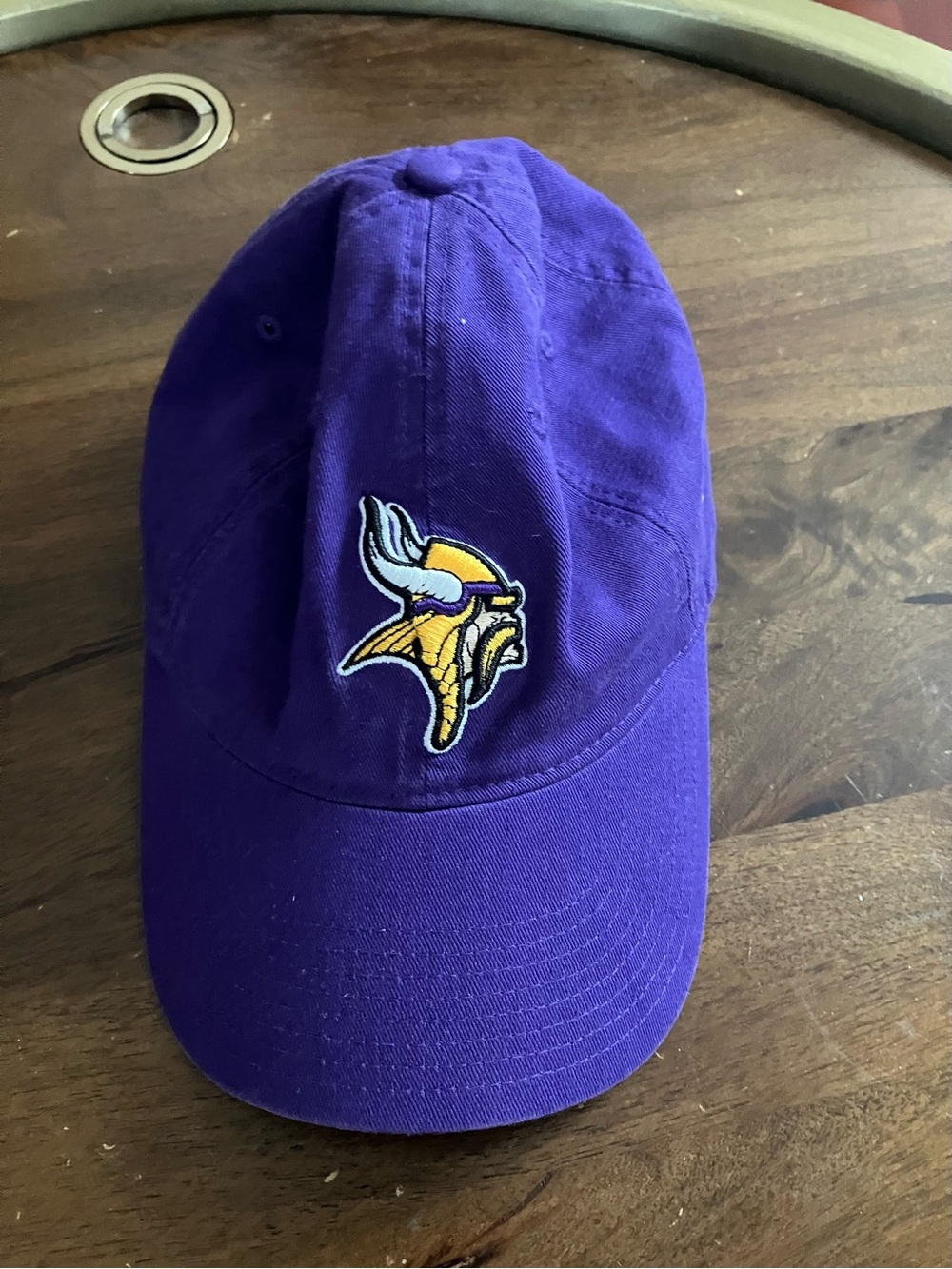 NFL Team Apparel Minnesota Vikings Adult Hat Cap Purple Football StrapBack